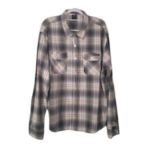 Enyce Shirt Mens 4X Big Gray Red White Plaid Pockets Sean Combs Diddy Y2K Puffy